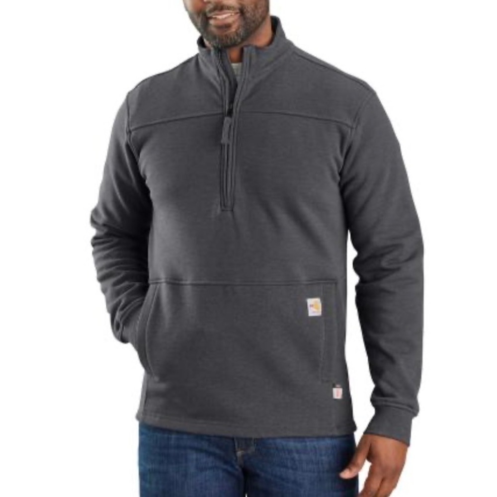 Carhartt FR Flame Resistant Rain Defender Fleece Pullover size XL Tall Grey NWT